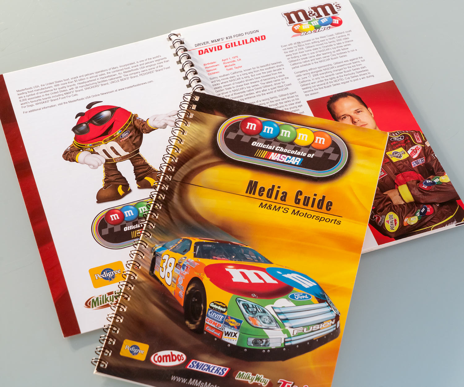 M&M’s Racing Media Guide Ken Magas Design Charlotte, NC Graphic