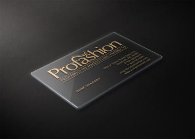 Profashion Logo and Acrylic Business Card Design